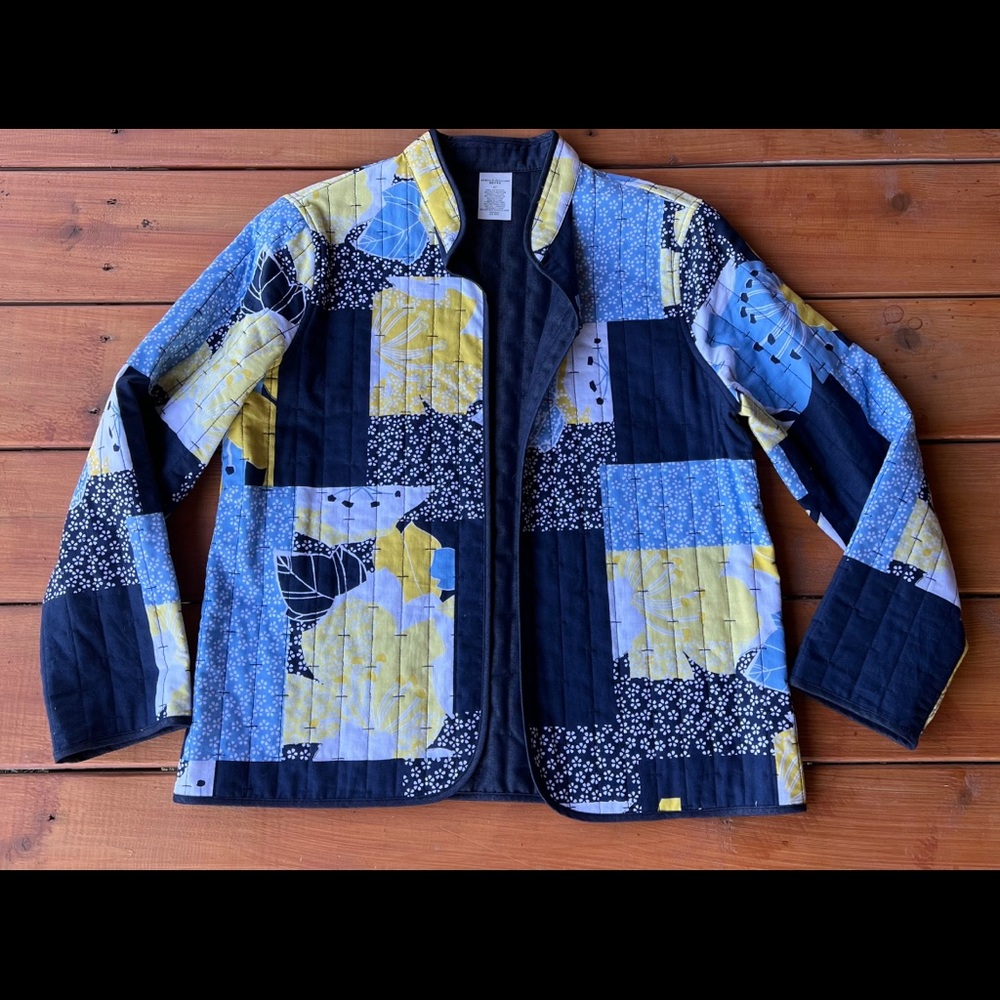 Alfred Dunner Jacket Blazer 6P Blue Yellow
Grandmacore Cottage Twee Long Sleeved